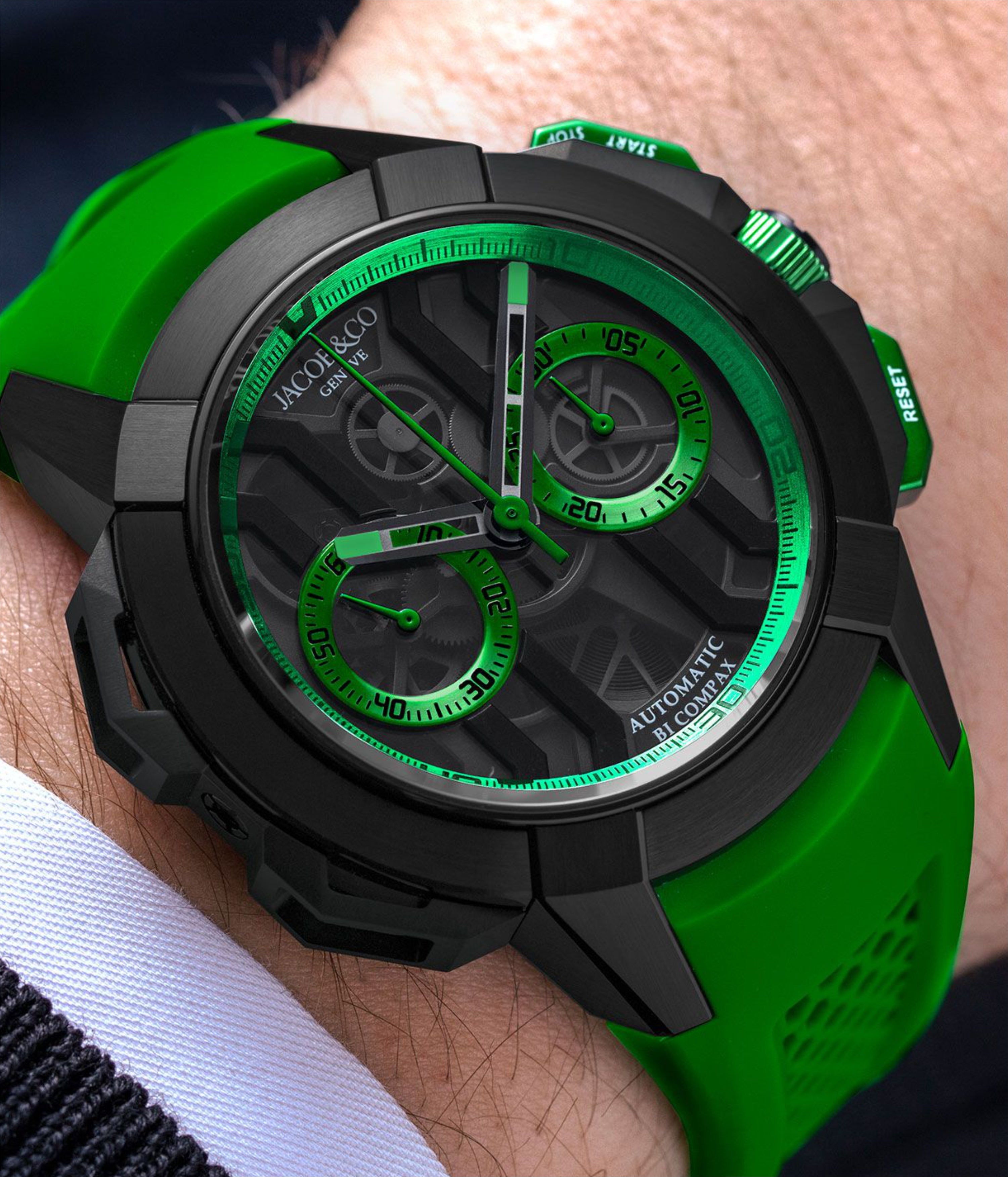 Jacob & Co. Epic X Chrono 44 mm - Black Titanium (Green)